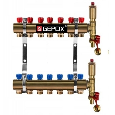 Rozdzielacz 7 obwodów do grzejników C.O grzejnikowy